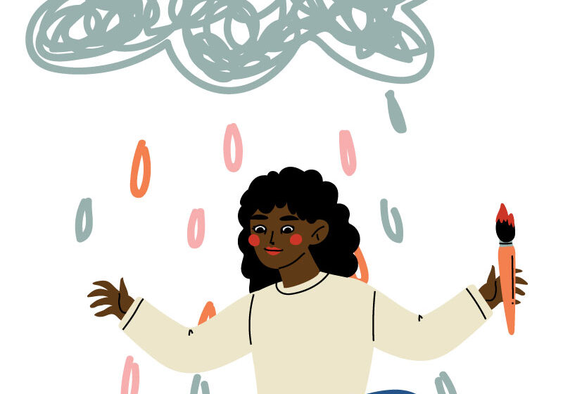 girl and cloud